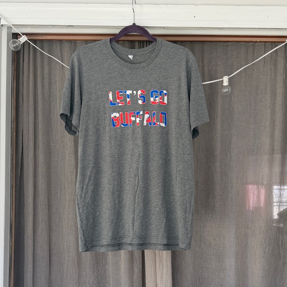 LET'S GO BUFFALO Graphic T-Shirt - Gray
